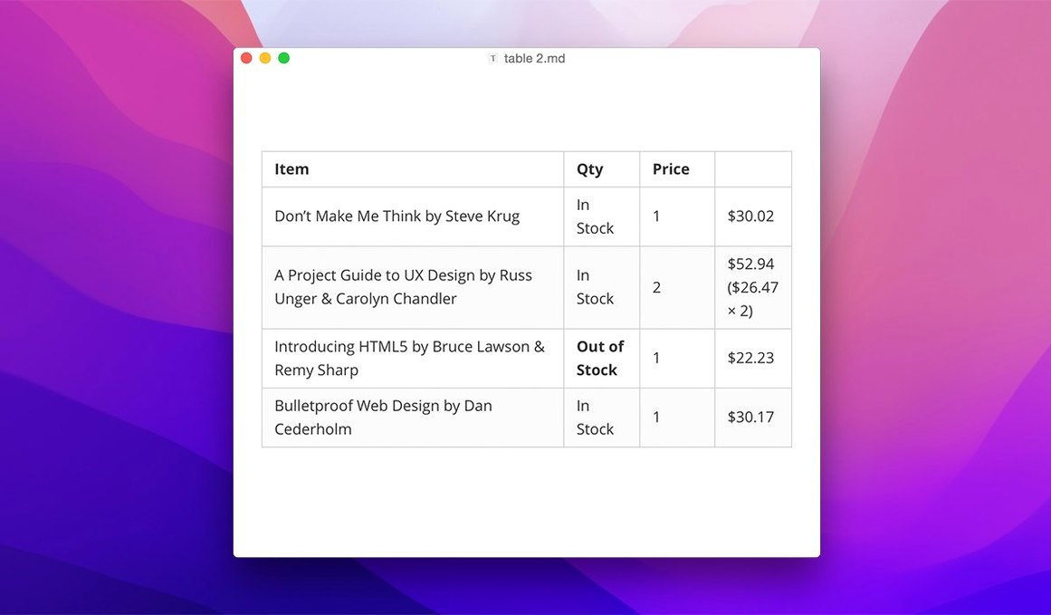 Screen 4 of Typora