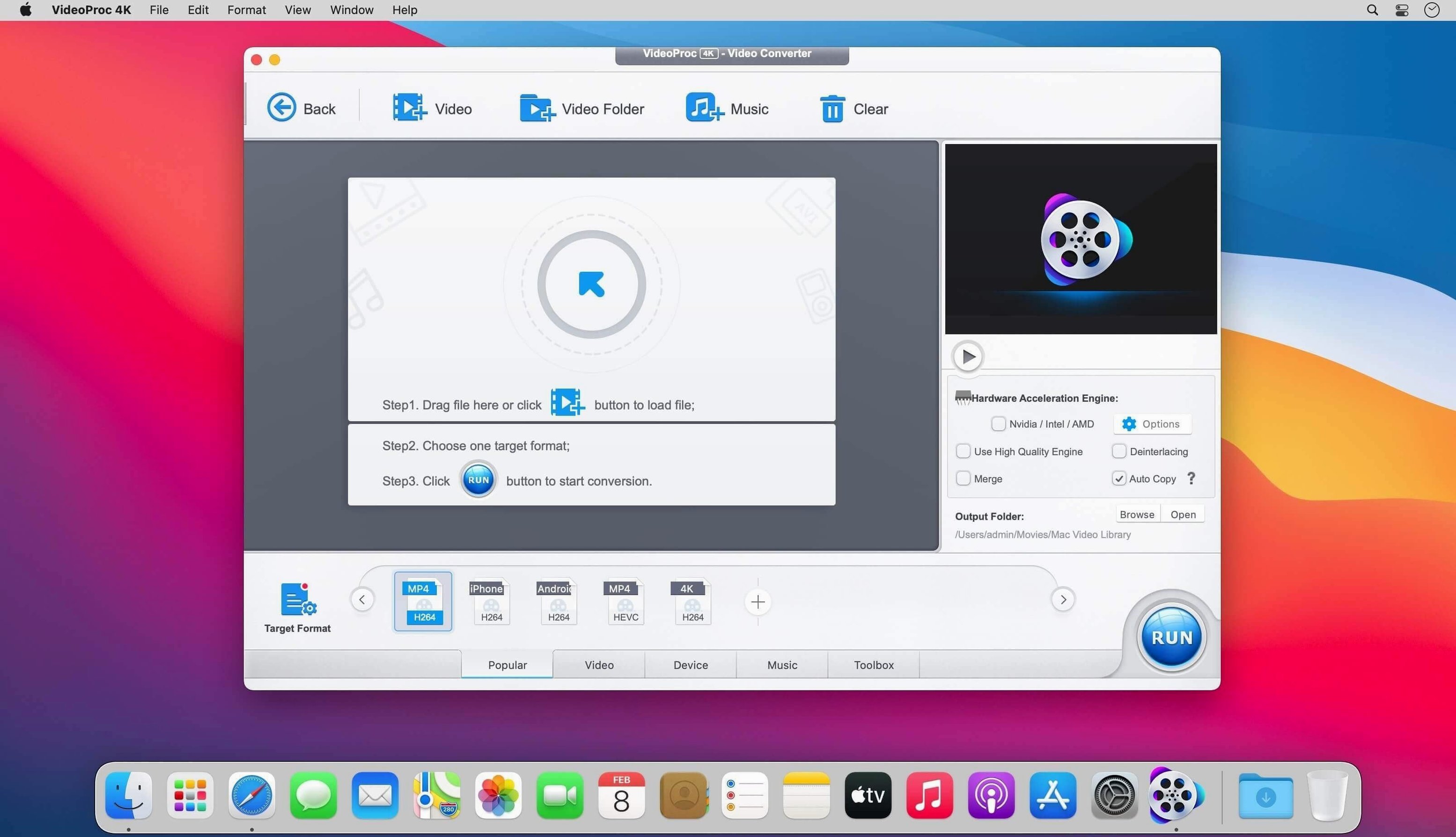 VideoProc Converter — tour 2 VideoProc Converter toolbar view 2
