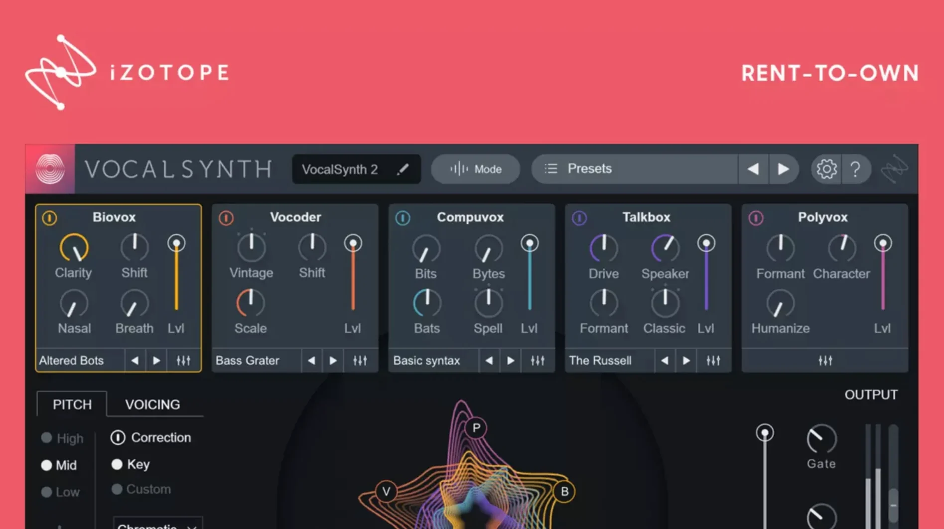 vocal synth 2 crack: workspace view