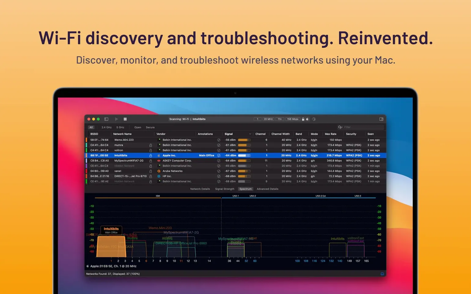 WiFi Explorer Pro 3 — tour 1 WiFi Explorer Pro 3 3.10.5: download wifi explorer pro 3 for mac