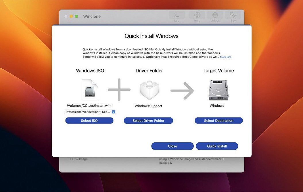 Winclone Pro image 1 of 3 winclone download: workspace view