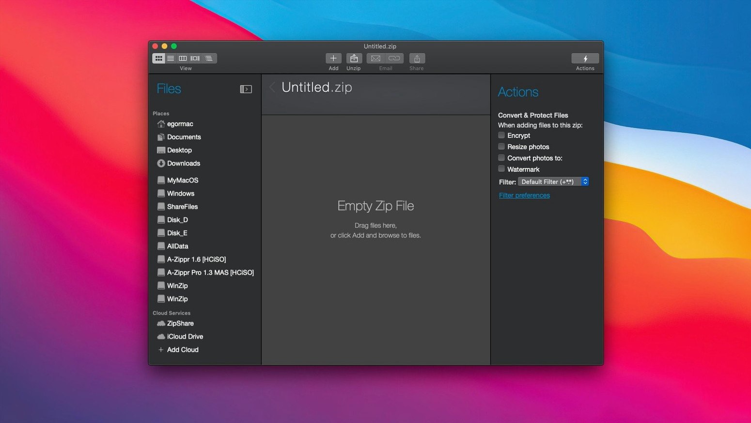 WinZip Mac Pro — tour 1 WinZip Mac Pro 12.0.7282: winzip mac download