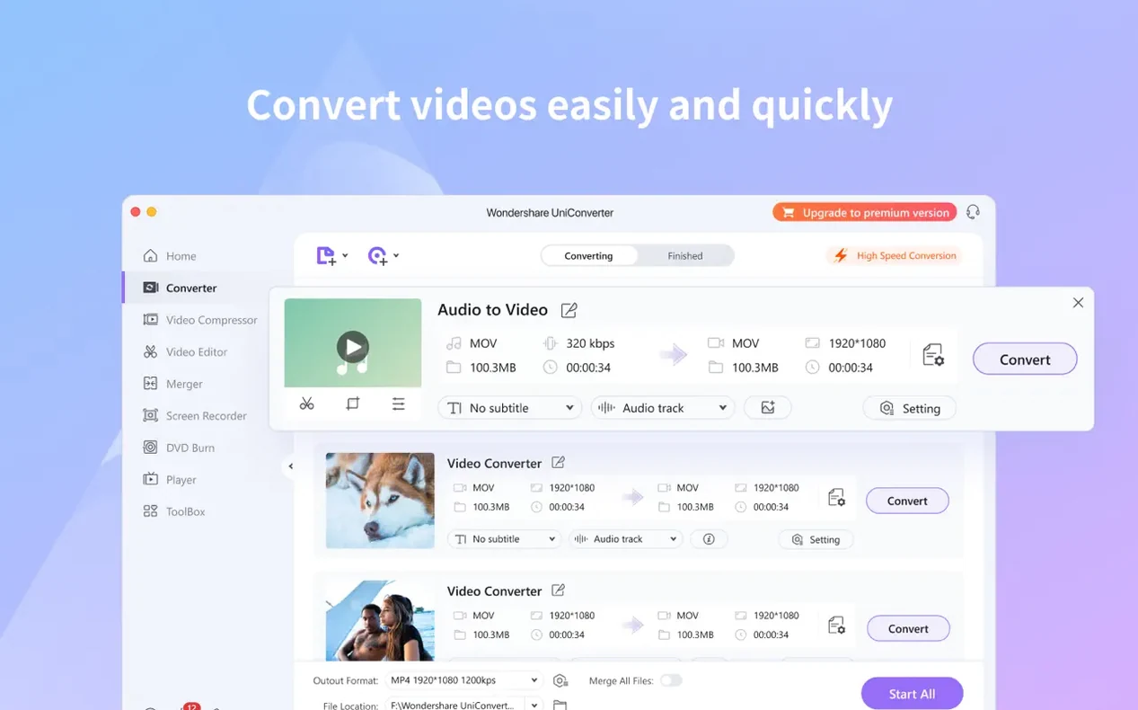 Wondershare UniConverter — tour 1 wondershare uniconverter mac torrent: workspace view
