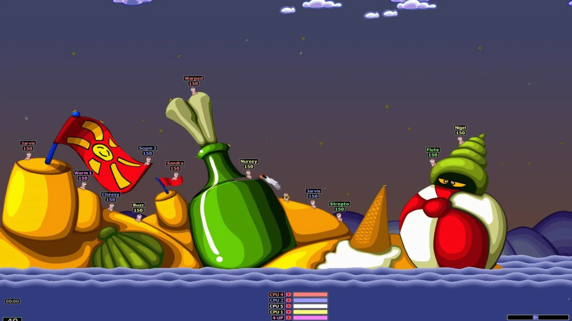 Worms Armageddon — tour 6 Worms Armageddon toolbar view 6