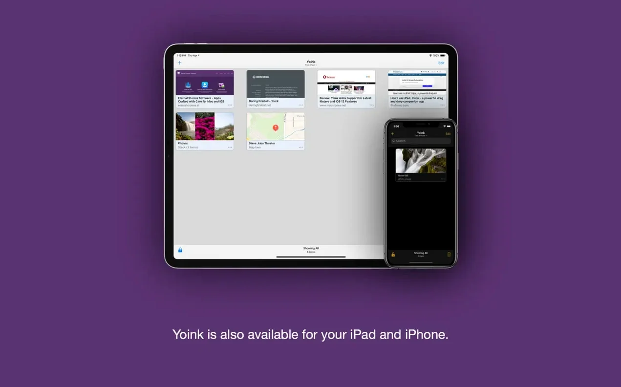 Yoink — tour 7 Yoink toolbar view 7